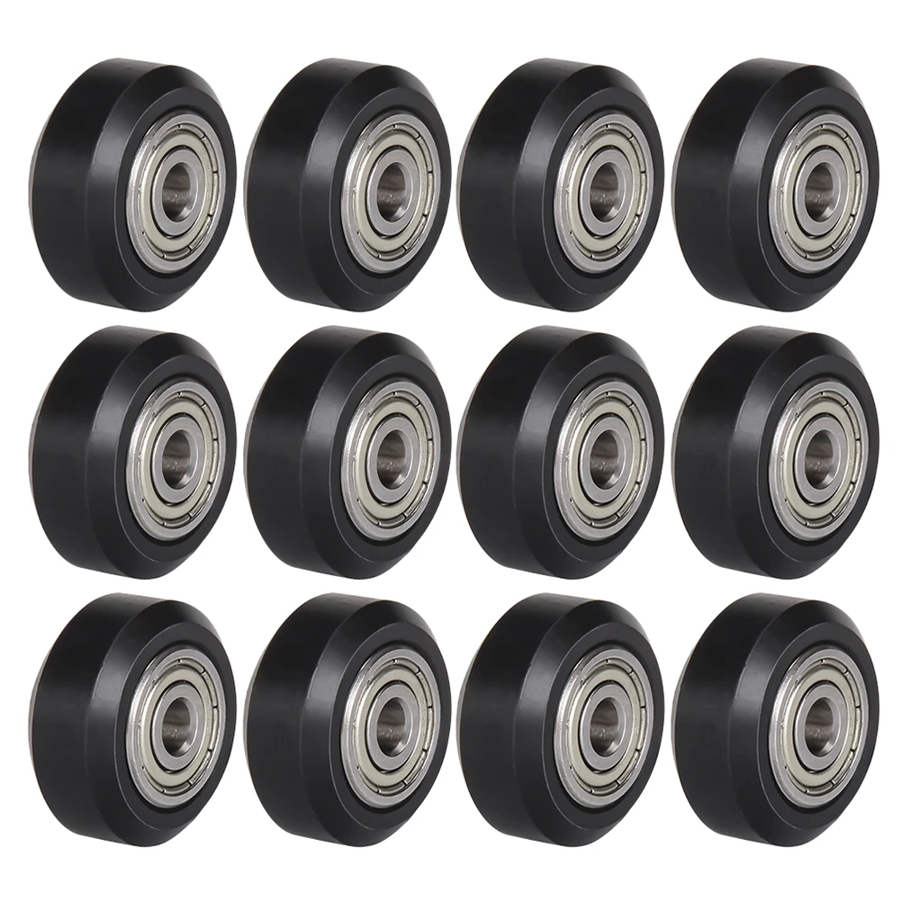 

12 Pcs Fixed Pulley POM Large Wheel Plastic Bearing 3D Printer Smooth Movement High Accuracy Wheels Parts Accessories 3D