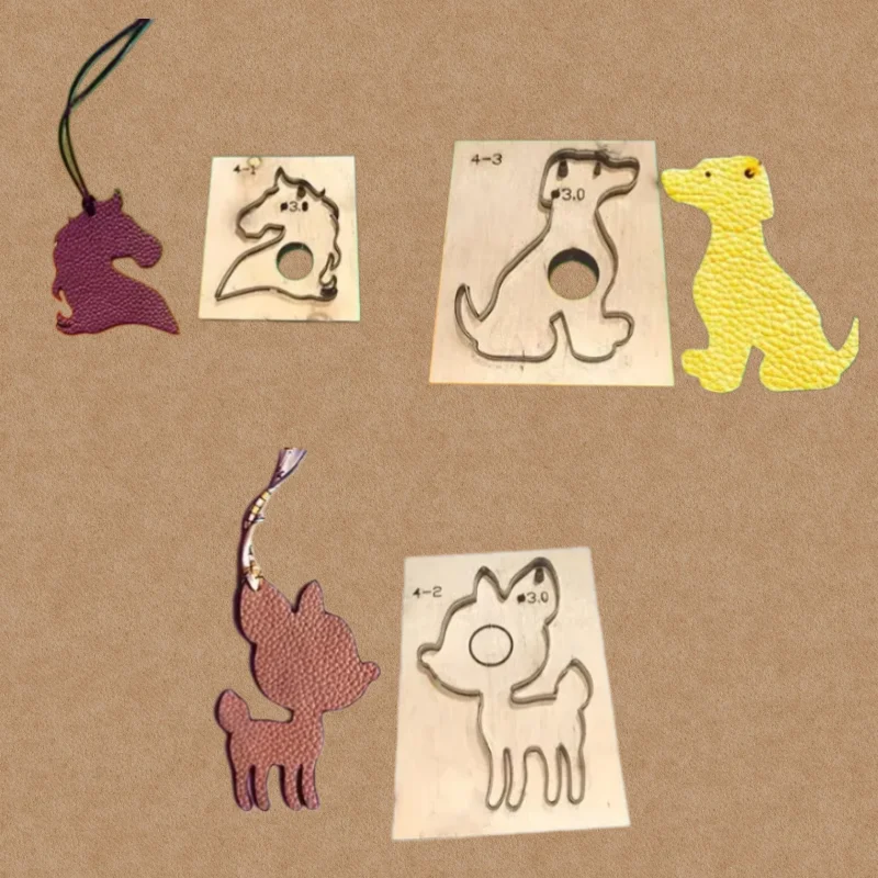 Deer Pony Dog Pendant Cutting Die, Japan Steel Wooden Mold for Leather Craft Making