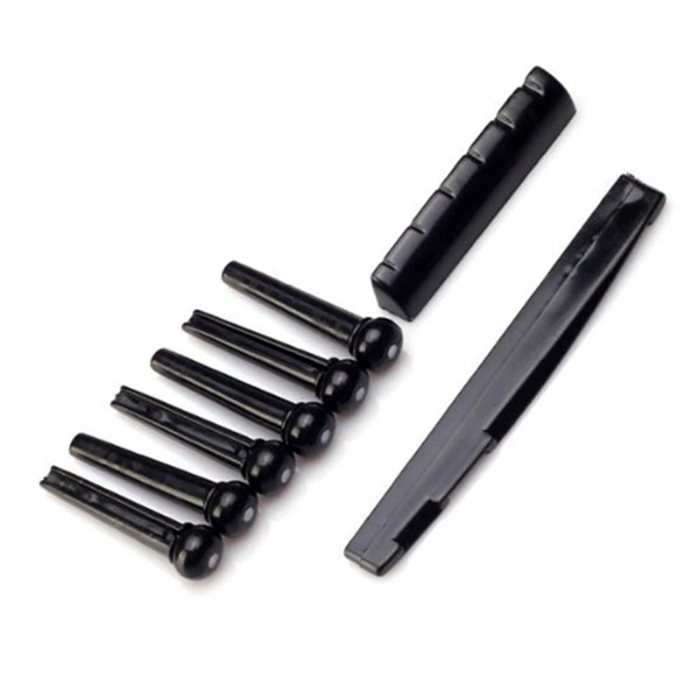 

Acoustic Guitar Set Bridge Nut Parts Accessories Kit Instrument Pegs Repair Tool Ballad