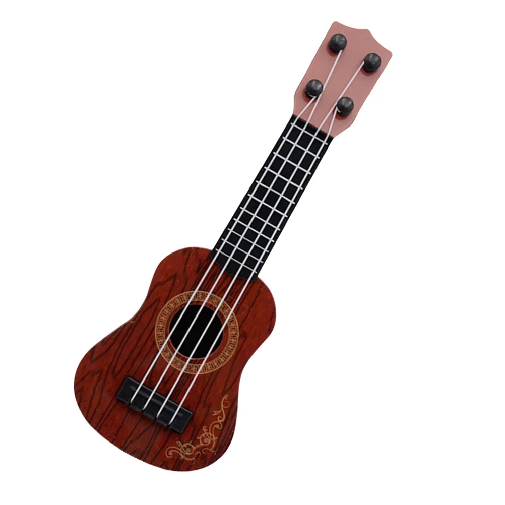 Kids Guitar for Girls Toys Age 4- 5 Mini Ukulele Inflatable Musical Brown Plastic Model Child