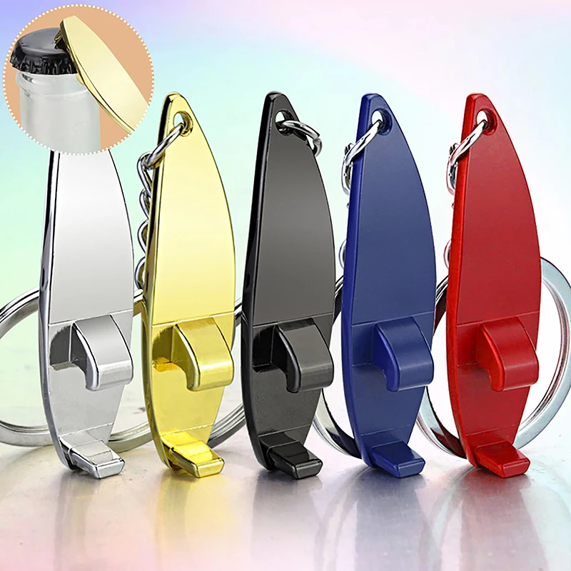 1Pcs Colorful Beer Bottle Openers Keychain Keyring Free Wedding Party Favor Party Gift Key Chain With Beer Opener