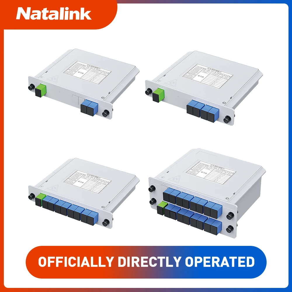 

Natalink SC/UPC Оптический делитель 1 X 2/4/8/16 FTTH Плагин-тип Коробка PLC Кассета Карта для волоконно-оптической связи