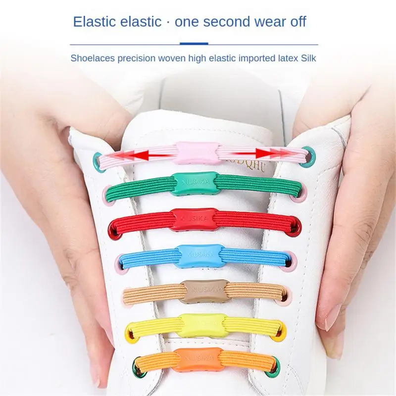 2/3/4SETS Elastic Laces Multi-color Optional Buckle Shoe Accessories Shoelace High Quality Material Elasticity Lazy Shoelaces