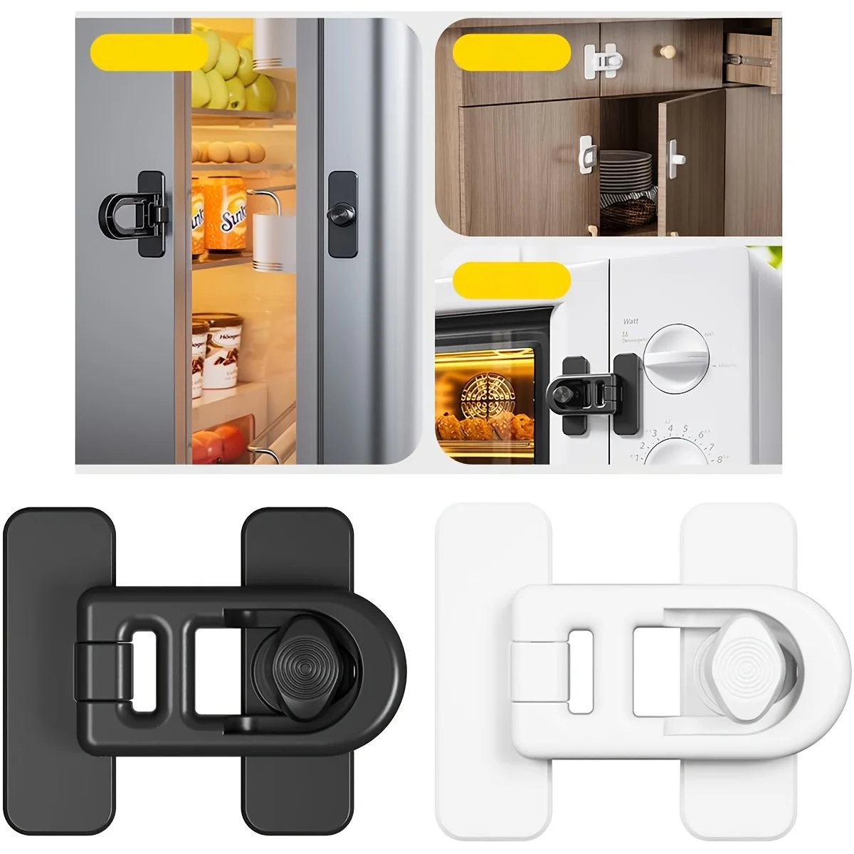 Anti-Opening Device for Fridge Cabinets Drawer Locking And Closing Mechanism Kitchen Storage Organizer