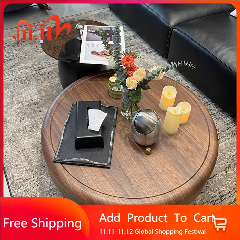 

Relaxing Round Coffee Table Fashion Interior Save Space Living Room Salon Small Side Table Accent Couchtisch Home Decoration