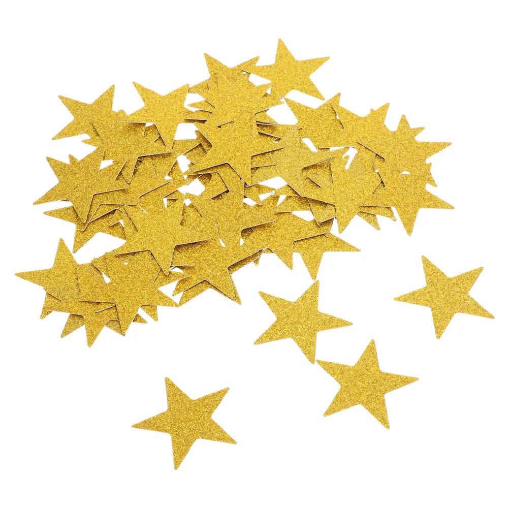 

100Pcs Gold Star Paper Cutouts Double Sided DIY Craft Confetti for Wedding Birthday Party Table Decorations Scrapbook