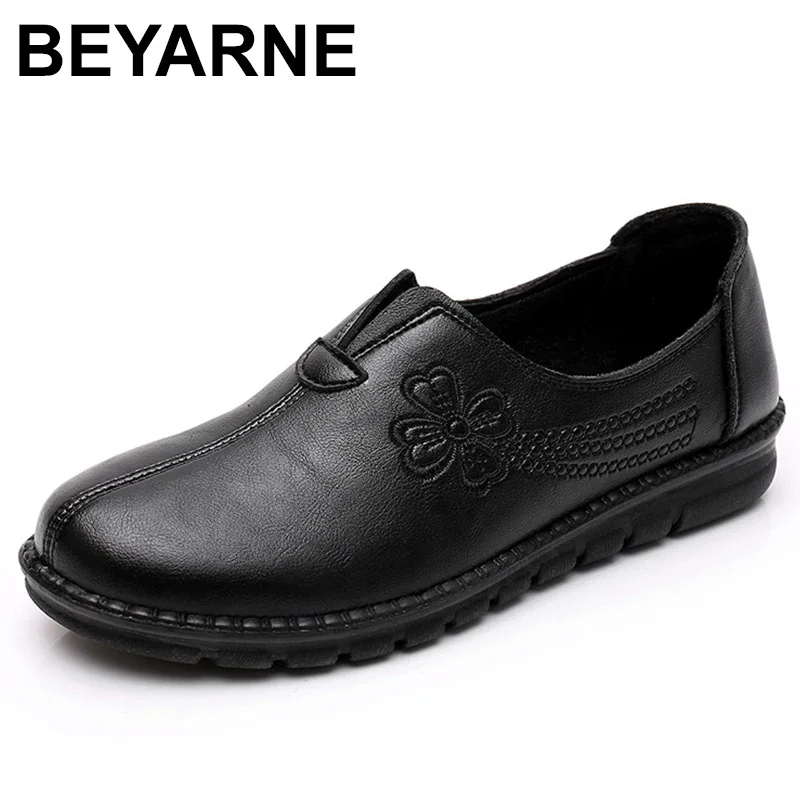 

Женские винтажные кожаные туфли, лоферы на плоской подошве, с цветочным принтом, Нескользящие, удобная мягкая подошва, красные