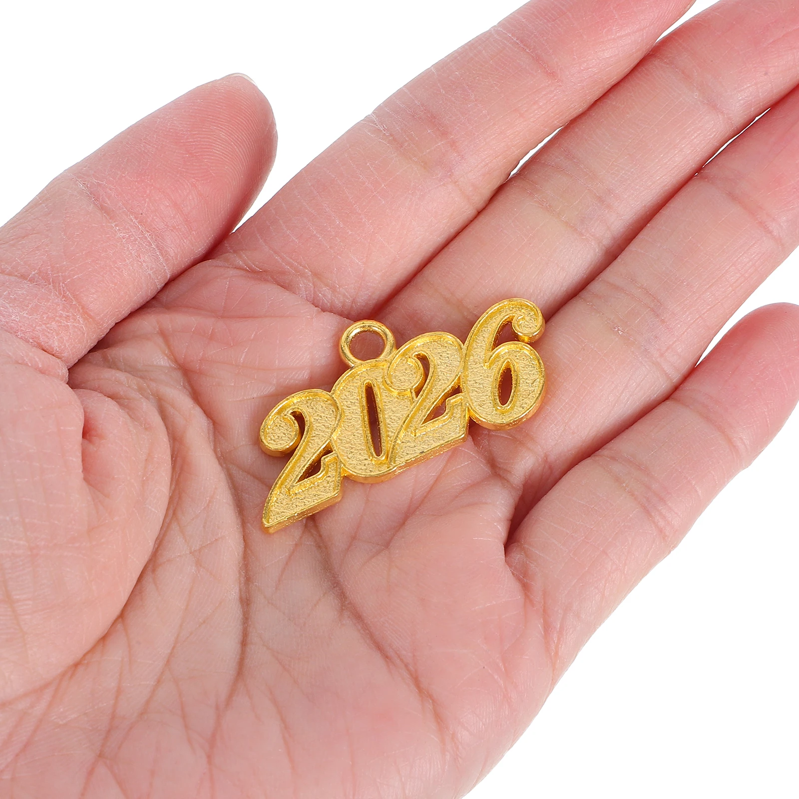 

50Pcs 2026 Number Pendant Versatile Decoration Graduation Cap Tassels Jewelry Making Tools 2026 Pendants DIY Keychain Pendant