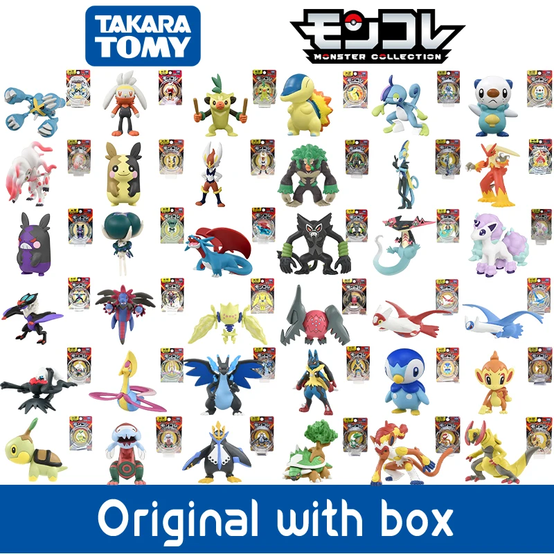 Pokemon Figure Takara Tomy Mega Lucario Rillaboom Dracovish Sirfetch'd Inteleon Hisuian Zoroark Torterra Action Figures Toys