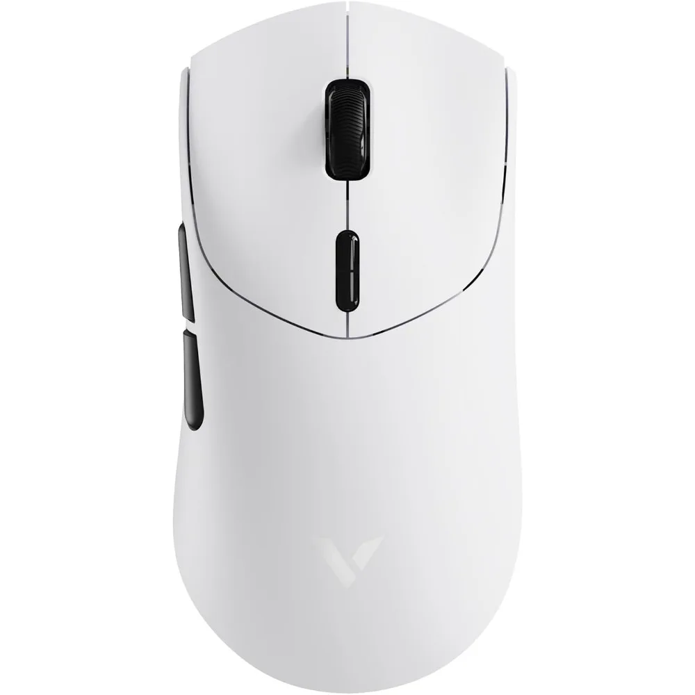 Wireless Gaming Mouse: 8K Polling Rate, 53g, 750 Hr Battery, 100 Million Clicks, 10 Customizable Buttons, White