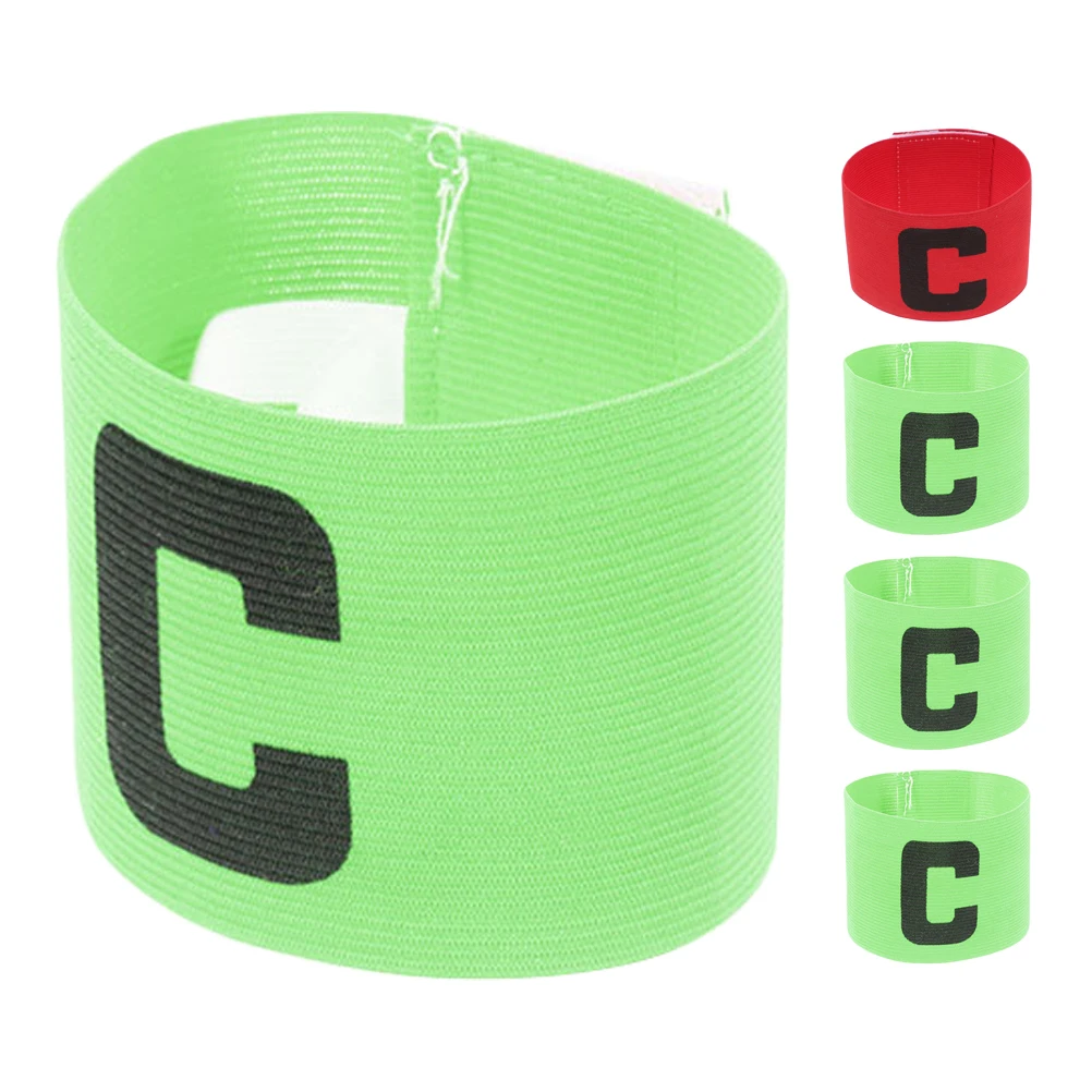 

5pcs Football Captain Armband Lightweight Bands for Soccer Sports Team Coordination Adjustable Arm Sleeve