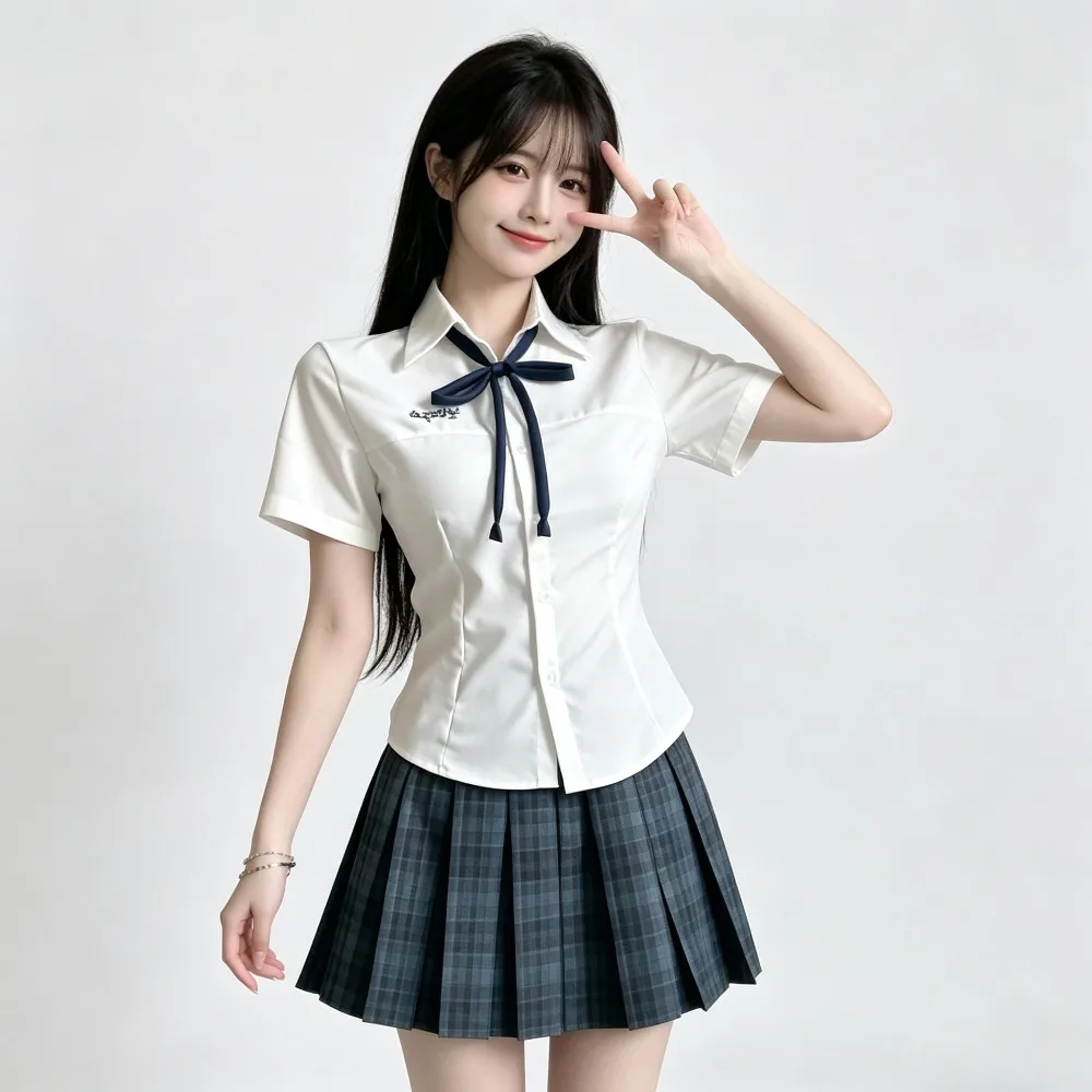 Milk White Basic JK School Uniform Shirt, Japanese Academy Style Long-lasting Top for Women, Ideal for Campus Daily Wear&Cosplay