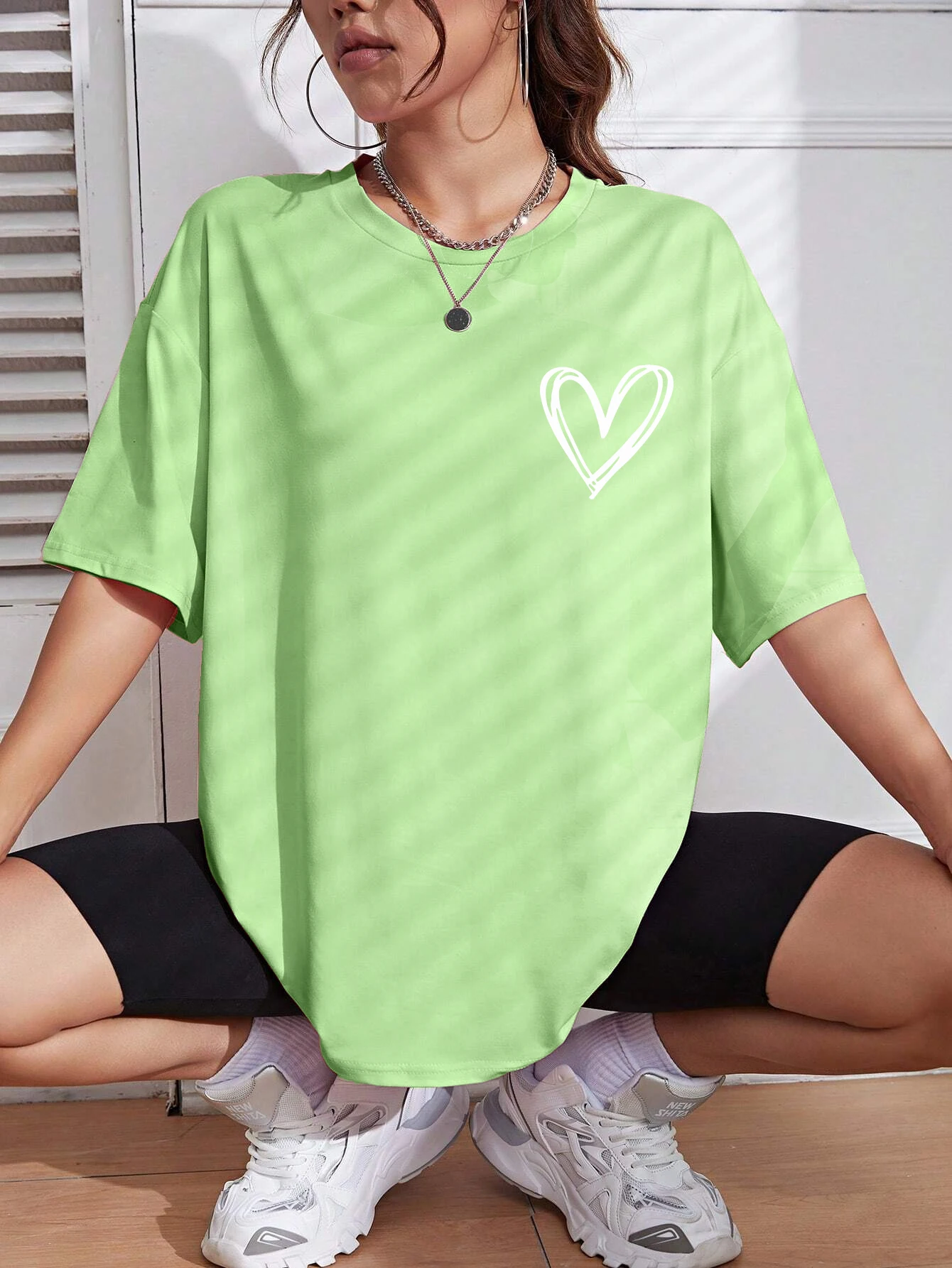 Eenvoudige liefde bedrukte dames T-shirts zomer ademende kleding casual mode korte mouw straat oversized alle match T-shirts