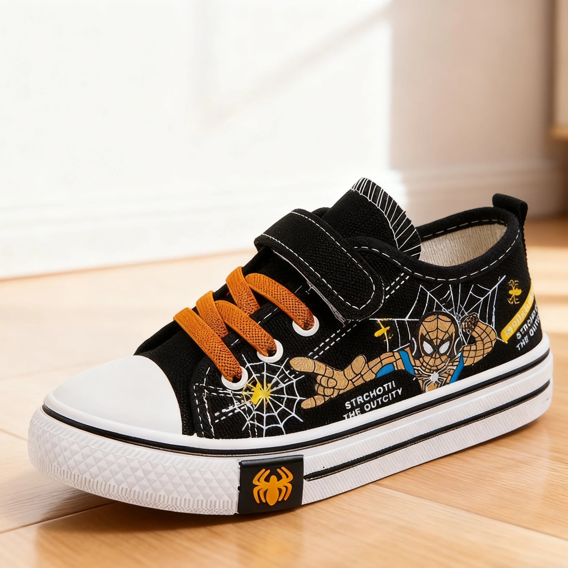 الأطفال قماش عارضة أحذية الأولاد الكرتون تشغيل أحذية رياضية الربيع أزياء المراهقين طفل أسود أحمر أحذية حجم 26-37 #1