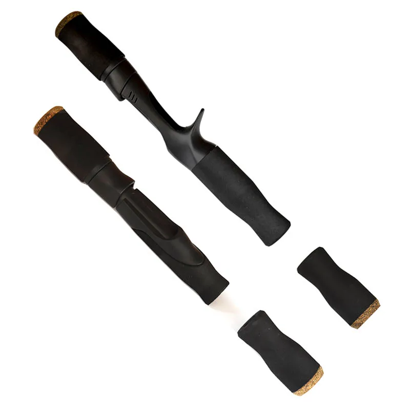 1set Spinning Casting Reel Seat Blank Rod Handle Grip Pro Black EVA Rod DIY Repair Refit Combo Set Kit