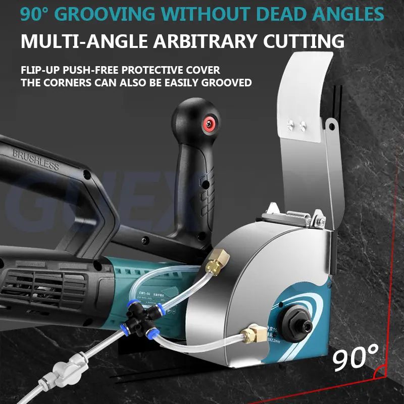 Double Blade Brushless Slotting Machine, High-power 90° Without Dead Corners Electric Concrete Groover, Wall Chaser for Concrete