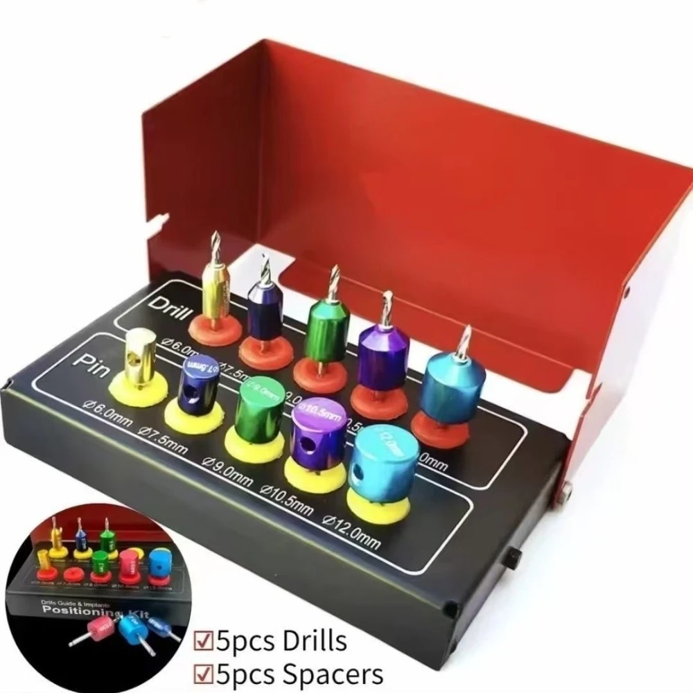 

1set Dental Implant Guide Drill Positioning Drill Kit Titanium Guided Surgery Pins Dental Instruments and Tool Dental Supplies