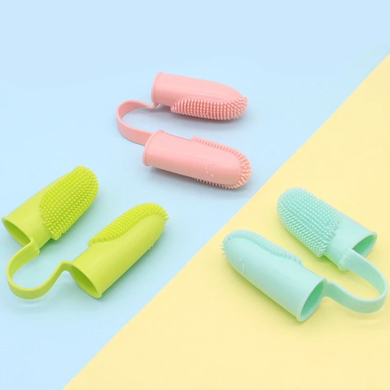 Pet Silicone Teeth Cleaning Fingertips for Cats and Dogs Cleaning and Removing Tartar and Stones Pet Toothbrushes