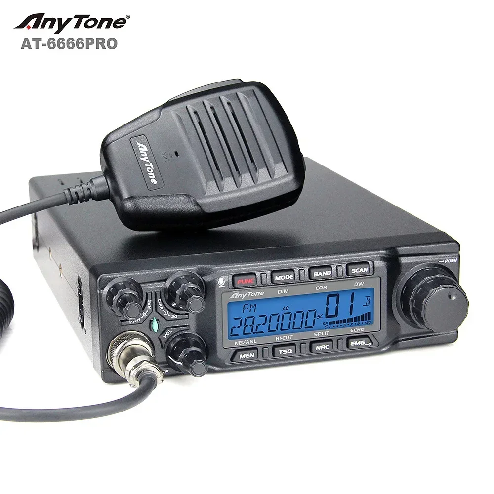 2024 AnyTone AT-6666PRO 80Watt Walkie Talkie SSB Vehicle Mounted Transceiver High Power Radio view 3