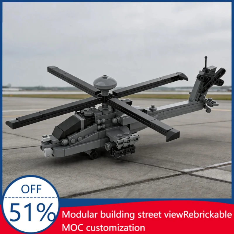 

235 Pcs MOC Helicopter Model Display DIY Customize Building Block Technology Assembly Creative Type Toy Children Birthday Gifts