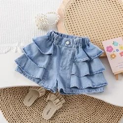 girls casual dresses for summer Denim Skirt pleated Shorts Girls Clothing Outer Wear Loungwear Children dresses Outfit