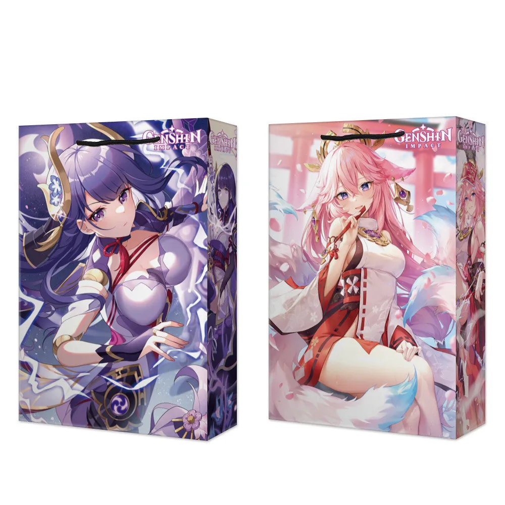 Game Impact Beelzebul Raiden Ei Shogun Yae Miko Xiao Kaedehara Kazuha Hutao Morax Cosplay Paper Packaging Bag Prop