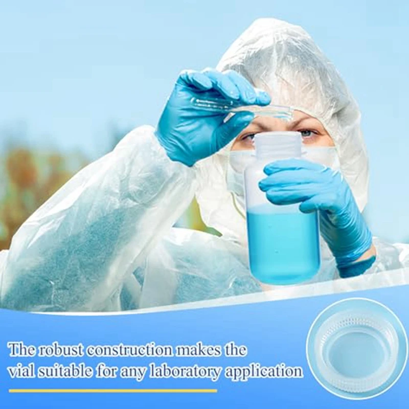 X17A 2025 nuevo-12 Uds botella de pastillas botellas de muestra botella de reactivo de boca ancha de plástico con tapas de rosca contenedores de muestra