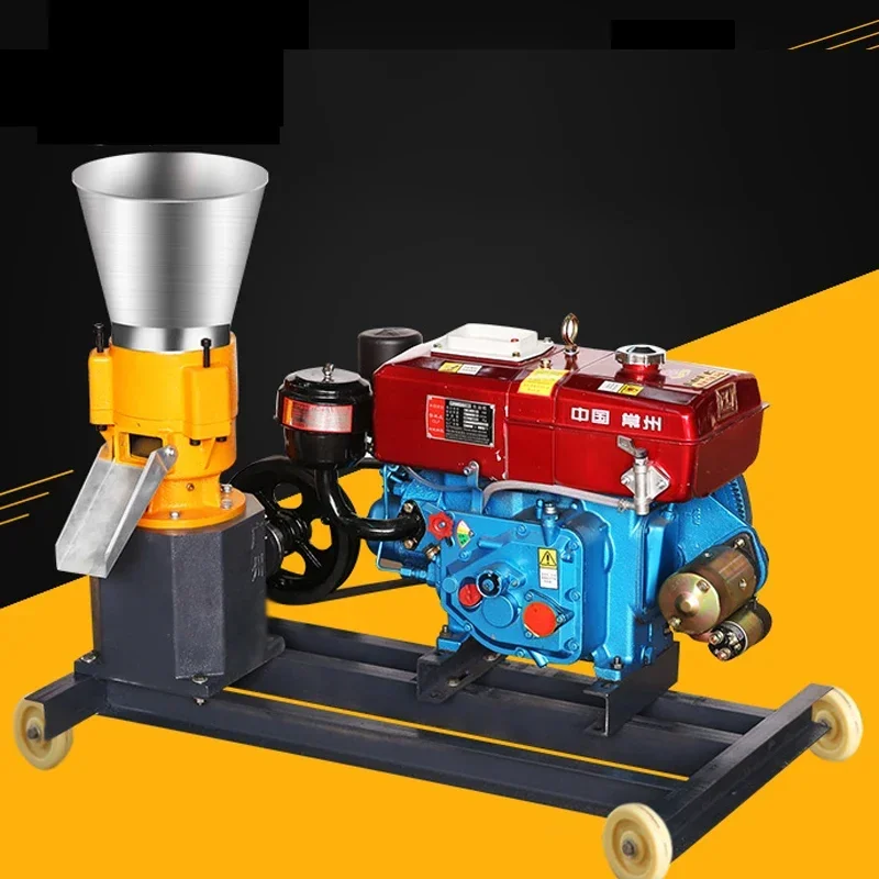 Industrial Feed Pellet Making Machine For Livestock Poultry Fish Corn Straw Processing For Diesel Powered Pelletizer