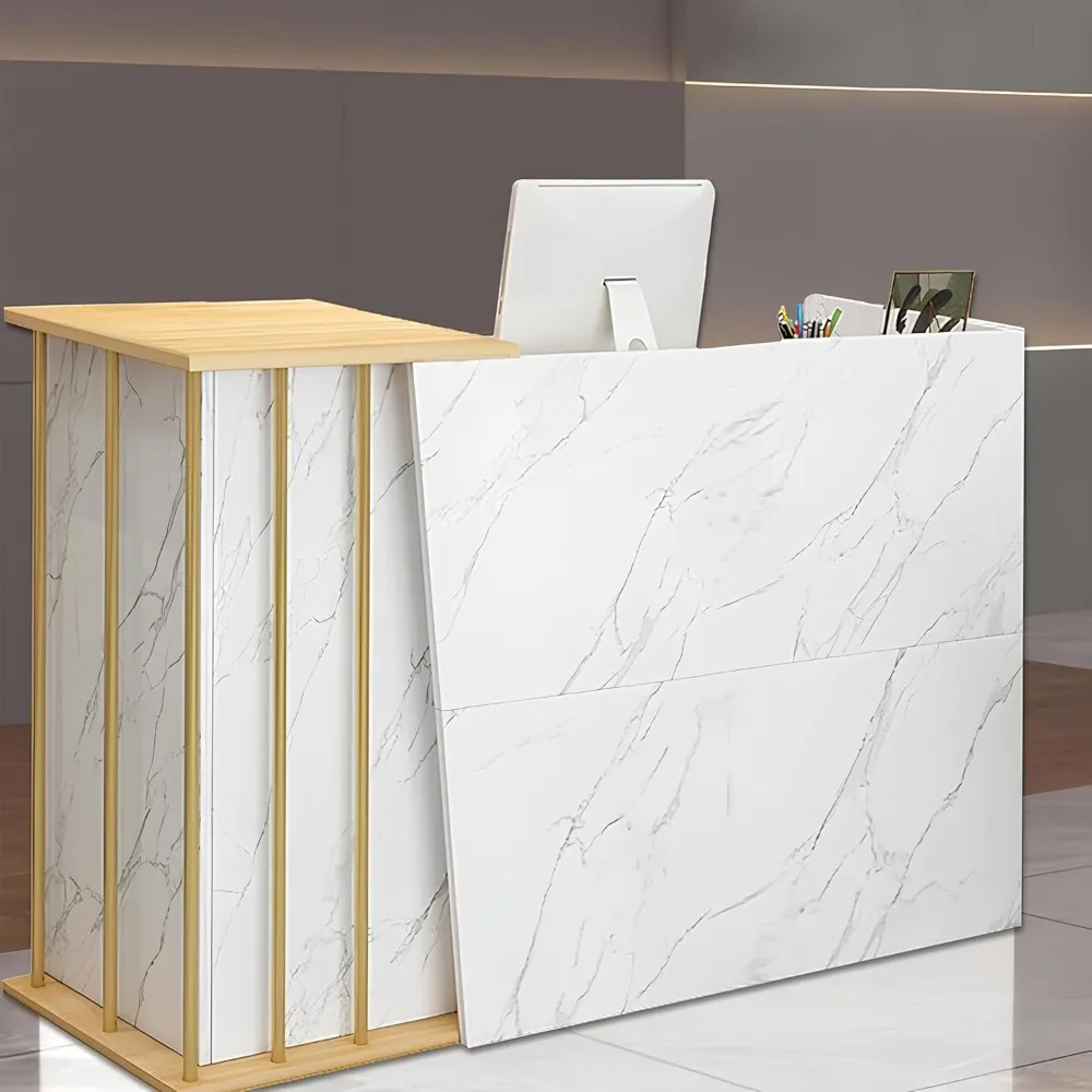 Reception Desk with Counter Great Space Saver Receptionist Desk Design Checkout Counter Flexible