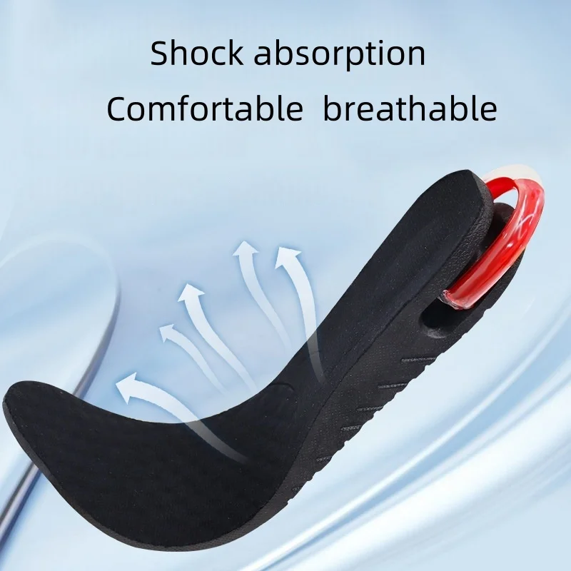 แผ่นรองพื้นรองเท้าเพิ่มความสูง 1 คู่ สำหรับเท้า 3 ซม. 4.5 ซม. 6 ซม. 7.5 ซม. ปรับความสูงได้ สำหรับผู้ชายและผู้หญิง แผ่นรองรองเท้าดูดซับแรงกระแทก