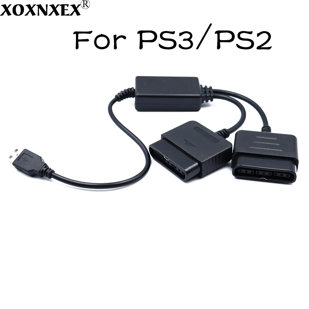 1 Buah Kabel Konverter Adaptor USB 2 In 1 untuk Pengendali Game untuk PS2 Ke untuk PS3 PC Aksesori Adaptor Konverter Video Game
