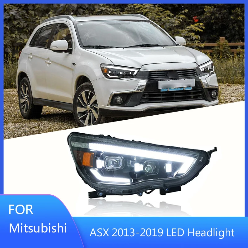 

Поп-стайлинг автомобиля для Mitsubishi ASX 2013-2019 светодиодные фары светодиодные DRL линзы проектора динамические автоаксессуары