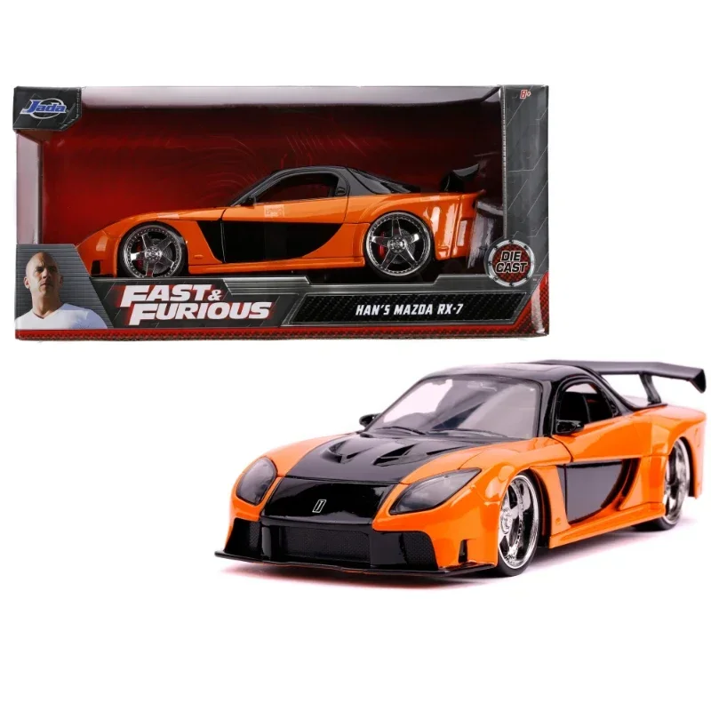 Jjada 1:24 Fast And Furious HAN’s Mazda RX-7 Collection Of Die-casting Simulation Alloy Model Car Toys Children Gift Collection