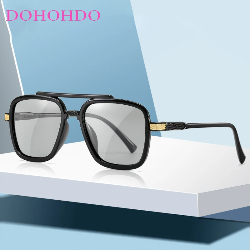 

Classic Double Bridge Square Pilot Women Sunglasses Trendy Brand Designer Punk Men Sunglass Outdoor Driving Eyewear Lentes UV400