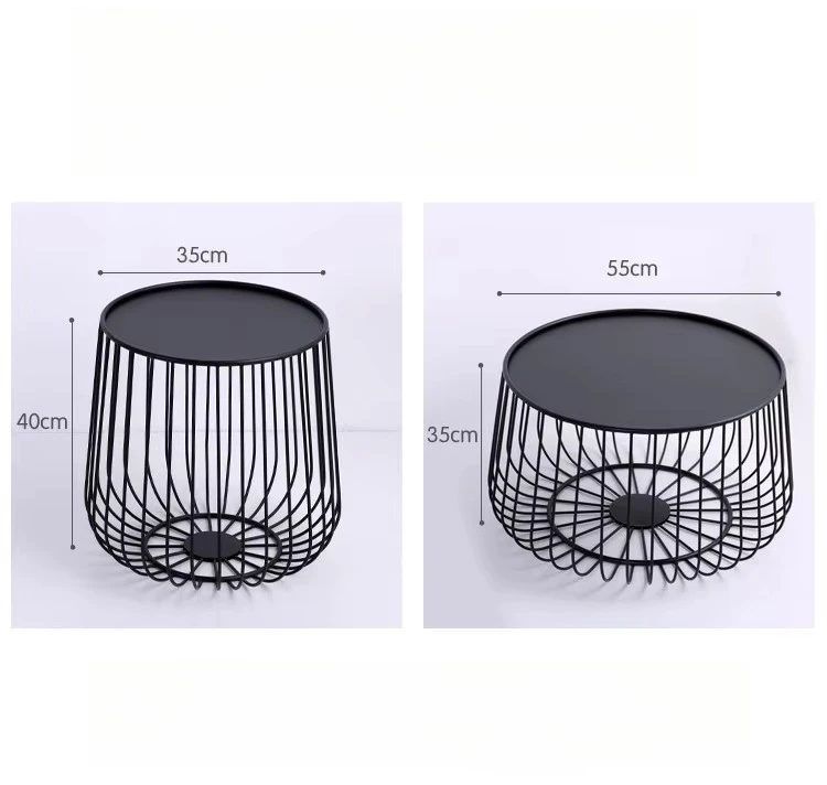 Nordic modern high-quality wrought iron creative simple metal office living room office bedroom coffee tea corner table