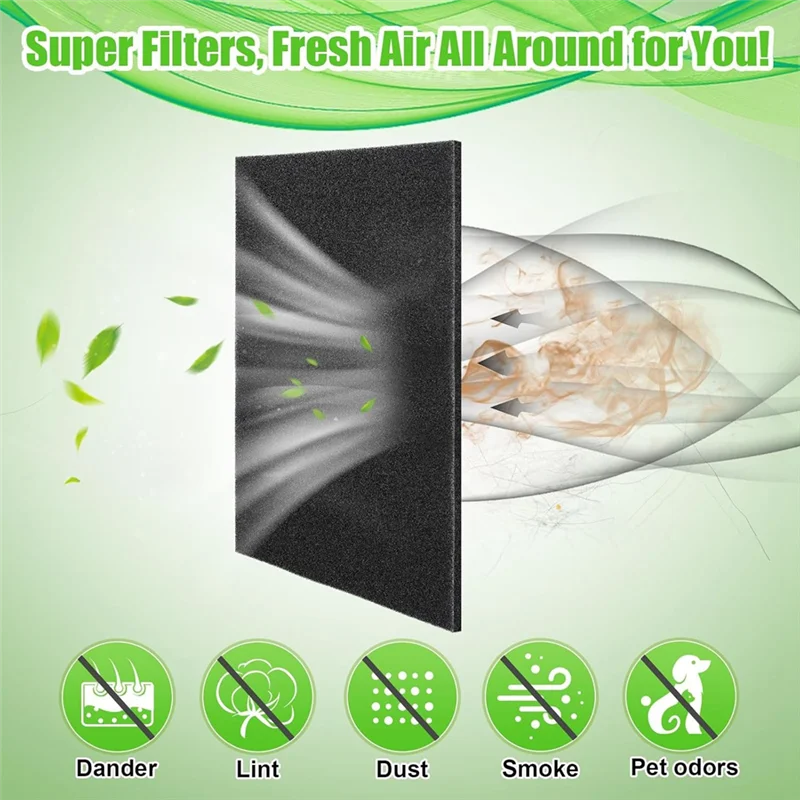 

AT43-Foam Pad Pre Filter Roll-Extra Large Cuttable Air Conditioner Filters, Carbon Pad Air Purifier Filters-Cut To Fit