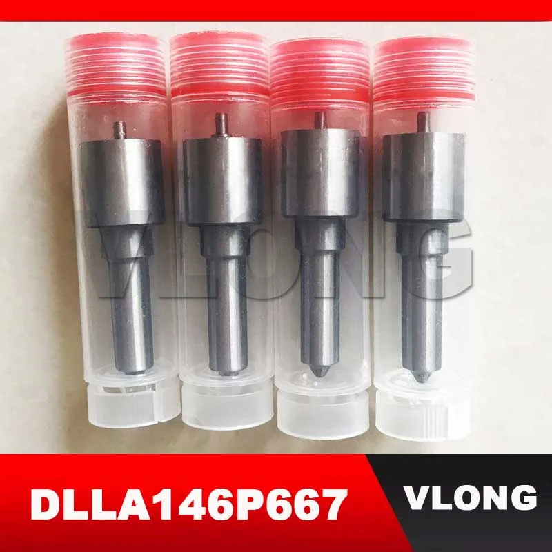 

4PCS New Diesel Fuel Injector Atomizer Mist Projector Thrower Fuel Coating Gun Spray Nozzle For 4D34T4 DLLA146P667 093400-6670