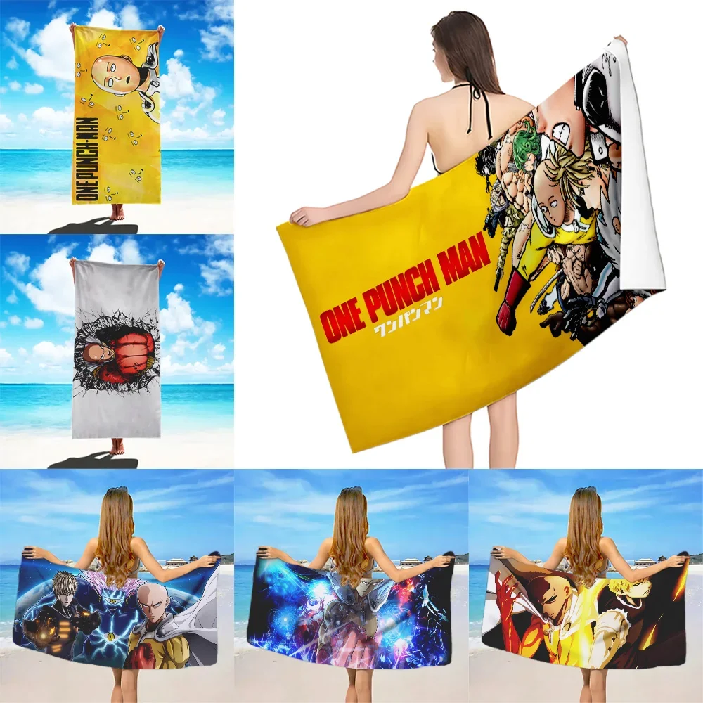 Beach Towel Microfiber Sand Quick Sandproof O-One P-PunchS Man S-SaitamaS Anime Pool Towels for Women Travel Gym Shower Camping