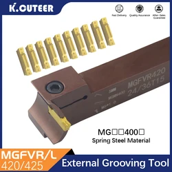 MGFVR 7-Shaped Face Groove Cutter MGFVR420/MGFVR425 Double Head Processing Range 24-400 Carbide Insert MGMN400 Slotting Tool