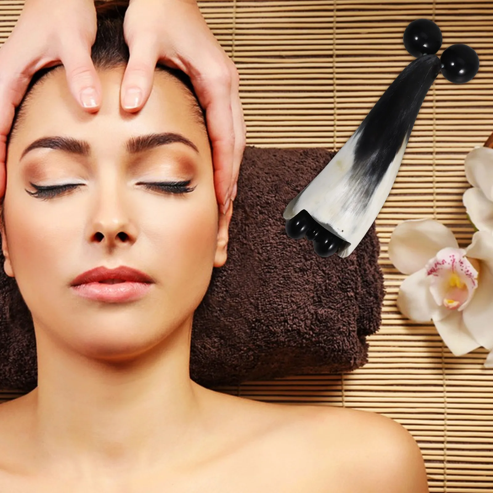 

Ручной массажер Y-образной формы с двумя головками для шеи, плеч, лица, портативный роликовый инструмент для восстановления мышц