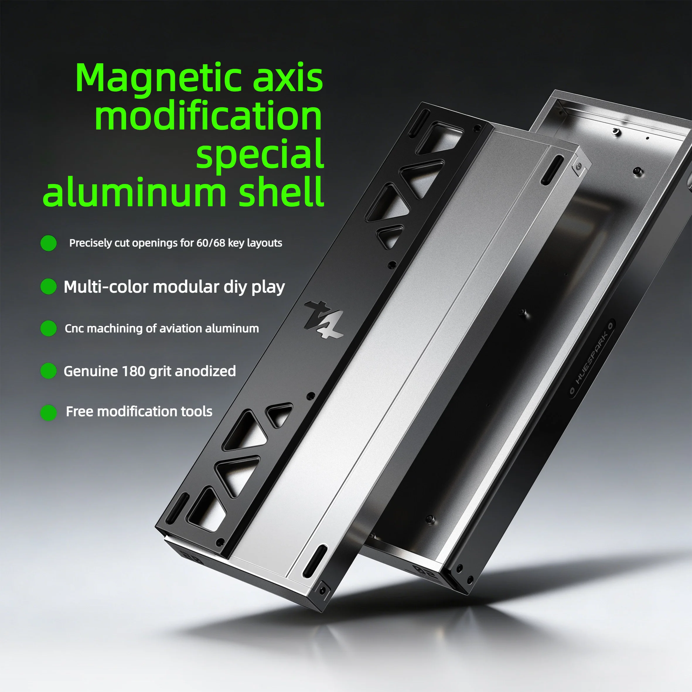 E68/60 Aluminum Keyboard Case Cnc 180anodizing Diy Special Shell For Magnetic Shaft Modification 60%-68% Layout Keyboard Shell
