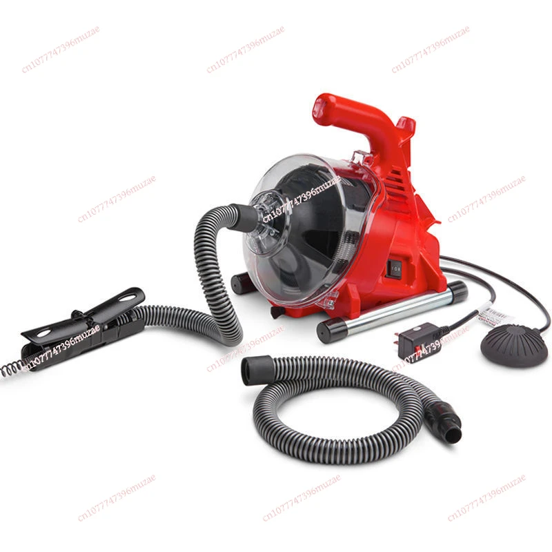 220V Autofeed Electric Sewer Pipe Dredging Machine Toilet Kitchen 19-28MM Pipe Cleaning Machine Dredger Drain Cleaner 120W