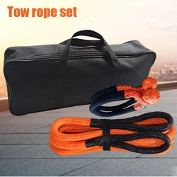 Tow Rope 22mm X 9M Trailer shackles 12T Tow Hook Streamers Use Capacity ATV Jeep UTV Tractor - Emergency Towing Offroad Tow Hook