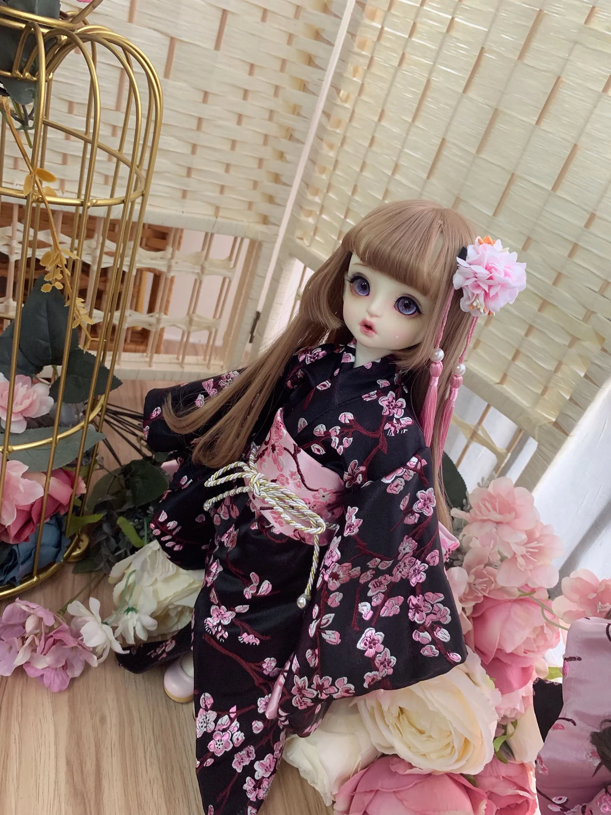 Bata tipo kimono BJD a escala 1/6, 1/4, 1/3, disfraz antiguo, albornoz, traje para BJD/SD YOSD MSD SD13, accesorios de ropa para muñecas A1670