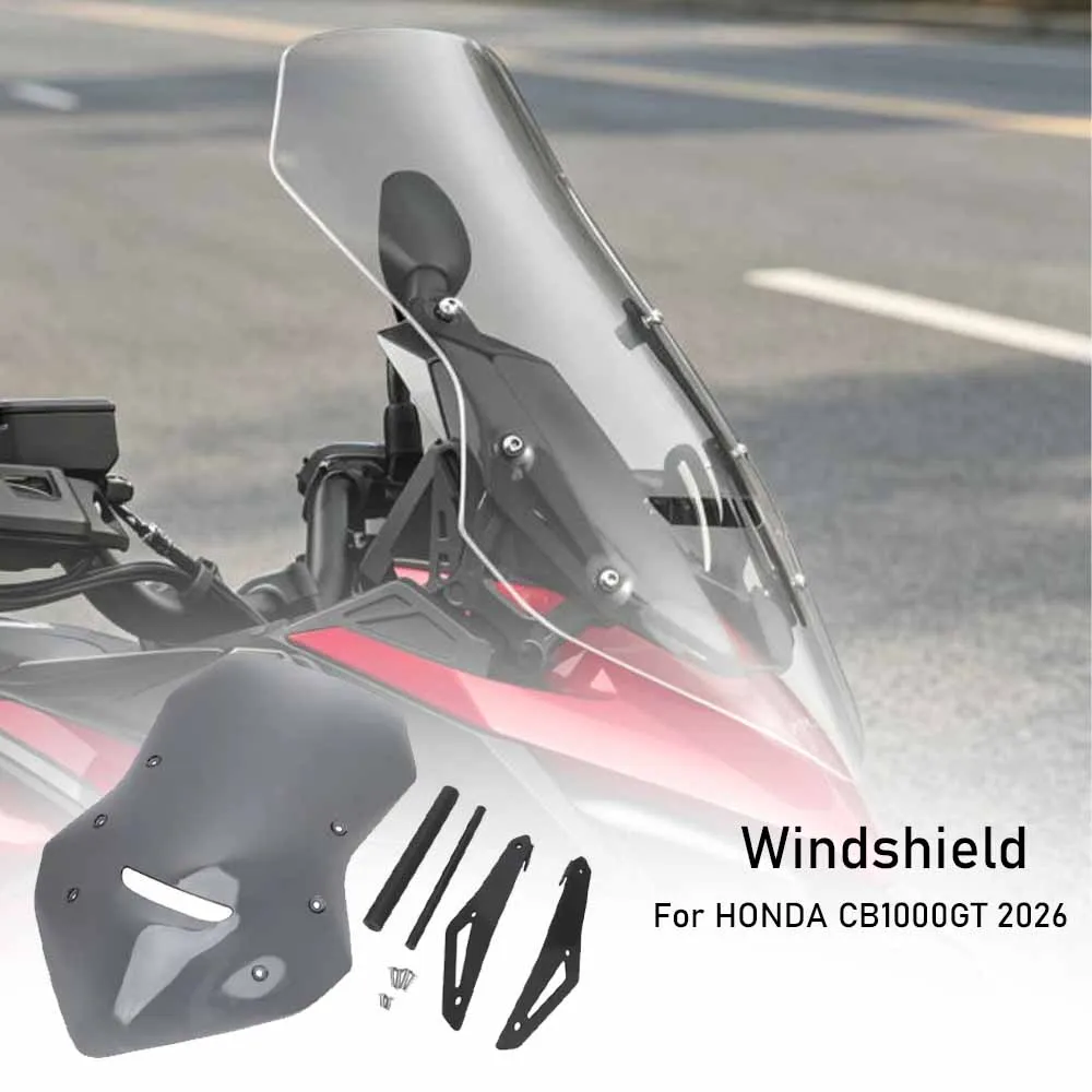 WindShield Front Tall Windscreen For Honda CB1000 GT 2026 Clear Transparent Touring Windshield Higher Air Deflector