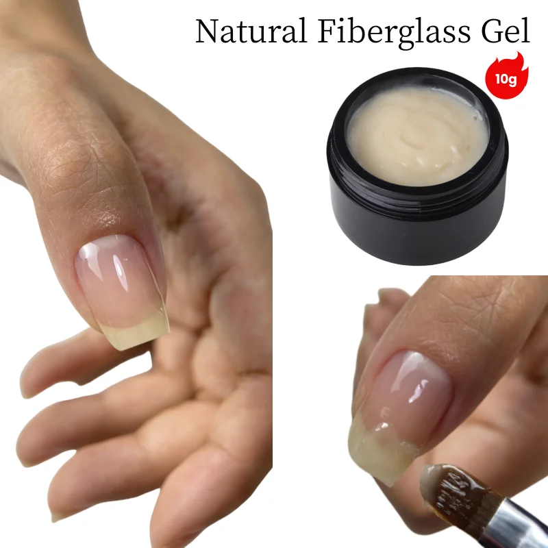 Gel de fibra para extensiones de uñas MSHARE, uñas de gel UV de fibra de vidrio, construcción rápida