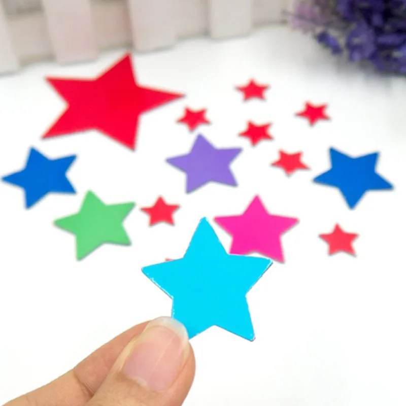 10PCS Blackboard magnet stickers Star Heart Flag Thumb Square Flower Fridge magnet Kindergarten training aid Home decoration