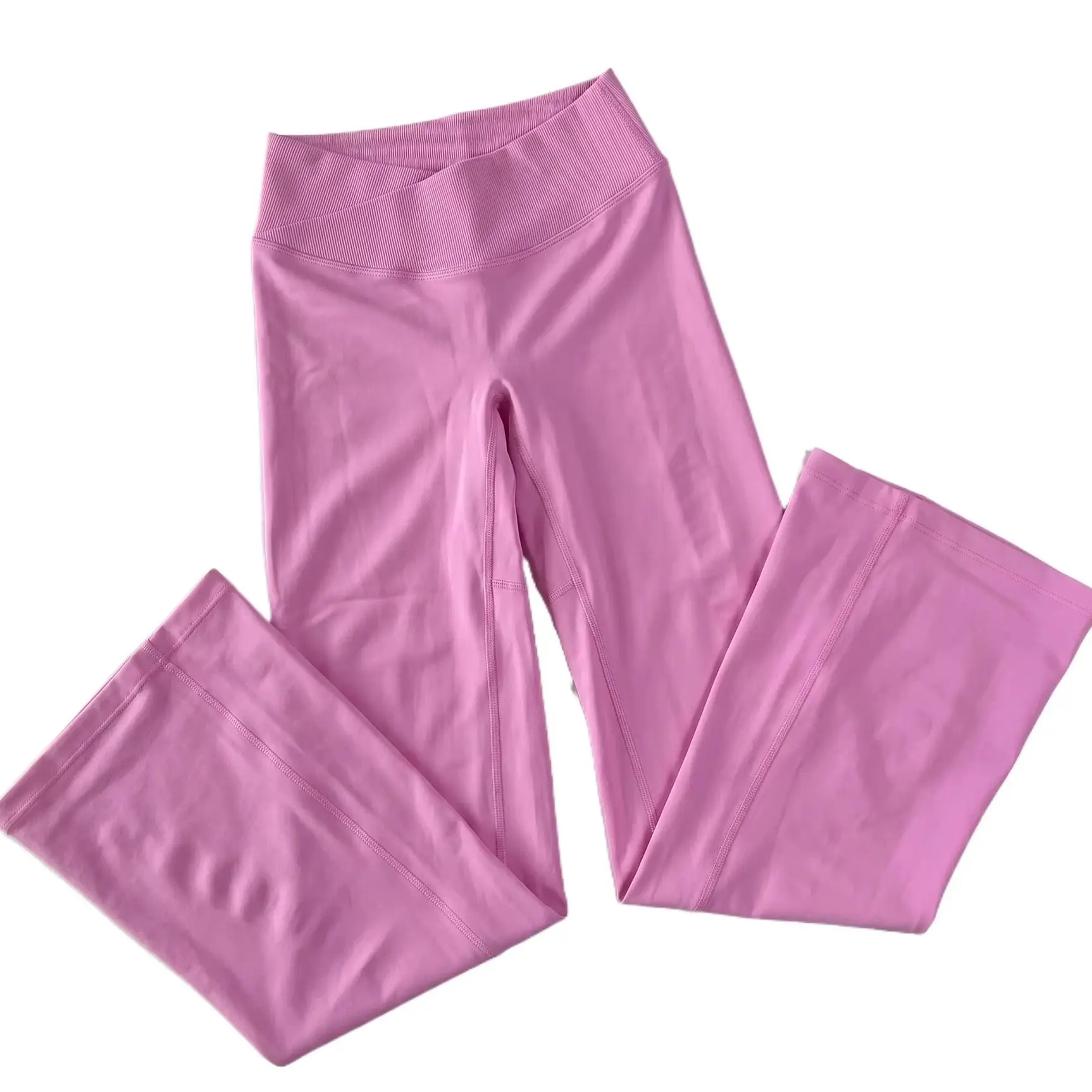 AliExpress NONE Vision Flares Leggings Women V Crossover Seamless Yoga Pants No Front Seam Sports Leggings Bootcut Workout Pants Tummy Control