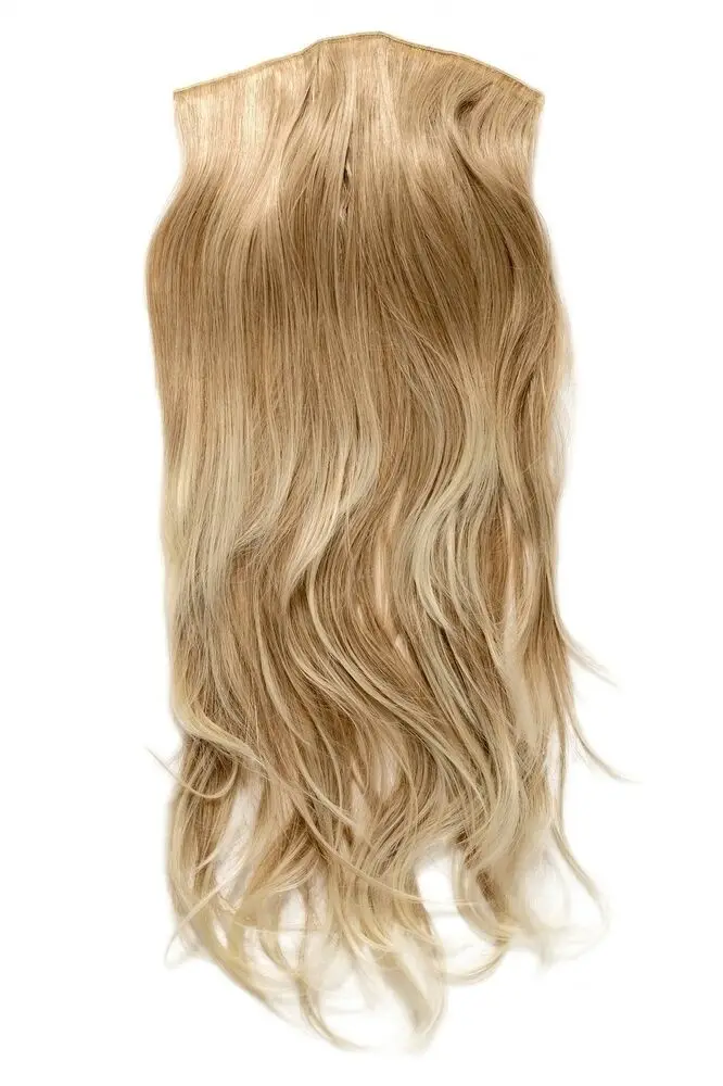 Clip-In Hair Piece 7 Clips 3/4 half Wig Blonde Mix 60cm