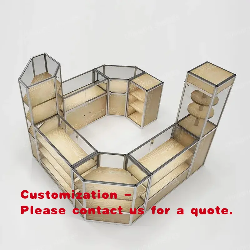 custom.Cheap Price Glass Display Cabinet Aluminum Display Showcase Retail Shop Lockable Display Counter Grocery Store Equipm